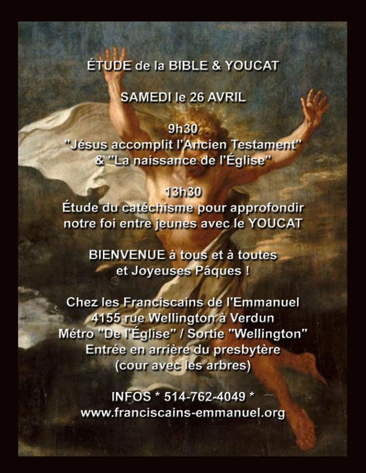 Bible et YouCat 26 avril