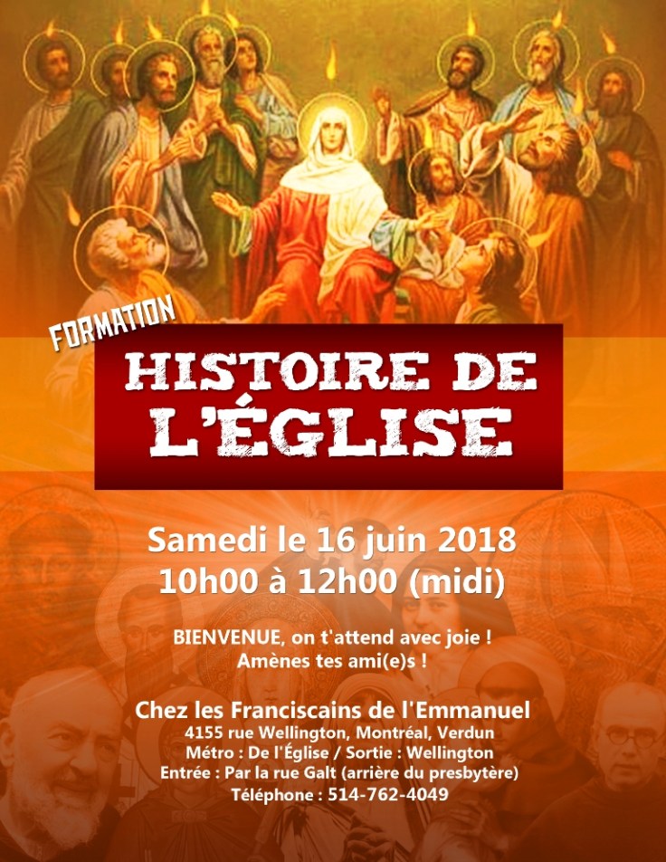 Affiche Hist de l'Eglise 16 juin 2018