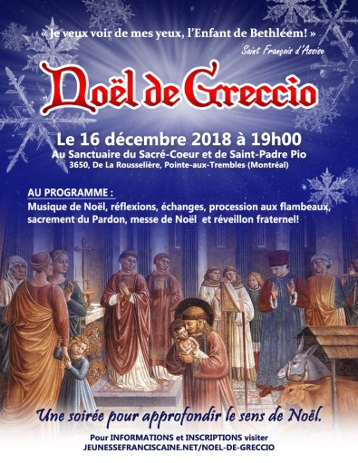 AFFICHE du NOEL DE GRECCIO 2018