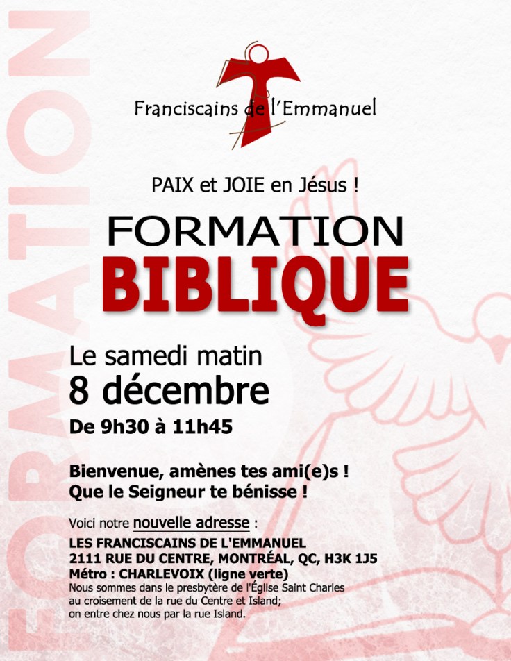 Formation biblique 8 déc 2018