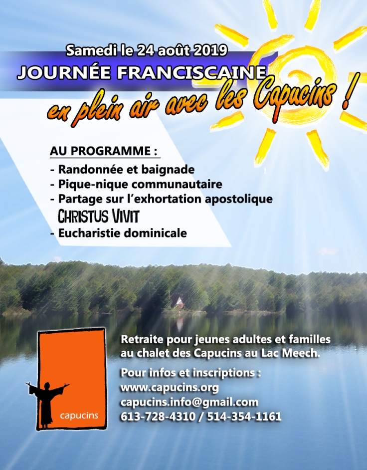 Affiche journée franciscaine Lac Meech 2019